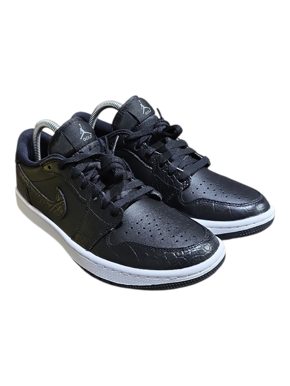 Air Jordan 1 Low Retro Golf Black Crocodile DD9315-003 Men's 7.5 Women's 9